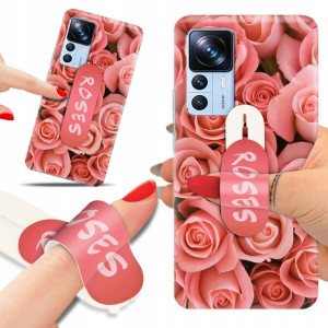ETUI + UCHWYT do XIAOMI 12T PRO Flower Top Wzory