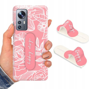 Etui + Uchwyt do XIAOMI 12X 5G Kwiaty Flower Wzory