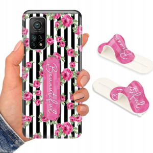 Etui + Uchwyt do XIAOMI MI 10T 5G Flower Top Wzory