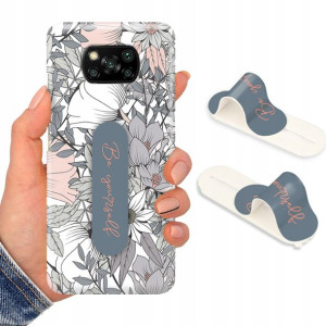Etui + Uchwyt do XIAOMI POCO X3 NFC Flower Wzory