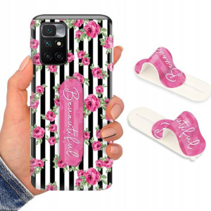 Etui + Uchwyt do XIAOMI REDMI 10 Case Flower Wzory