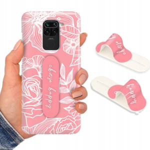 Etui + Uchwyt do XIAOMI REDMI NOTE 9 Flower Wzory