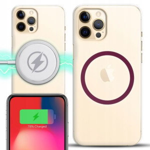 Etui 2mm + Magsafe BURGUND do IPHONE 12 PRO MAX