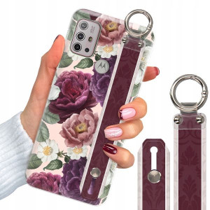 Etui 2mm + Pasek do MOTOROLA G10 Kwiaty Top Wzory