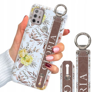 Etui 2mm + Pasek do MOTOROLA G20 Kwiaty Top Wzory