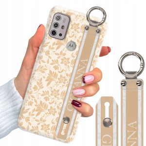 Etui 2mm Pasek do MOTOROLA G10 POWER Flower Wzory