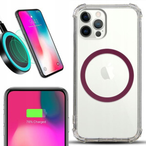 Etui Antishock + MAGSAFE Burgund do IPHONE 12 PRO
