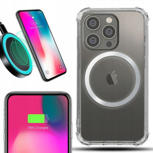 Etui Antishock + MAGSAFE Srebrny do IPHONE 14 PRO