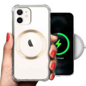 Etui Antishock + MAGSAFE Złoty do IPHONE 12 MINI