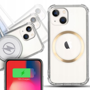 Etui Antishock + MAGSAFE Złoty do IPHONE 13 MINI