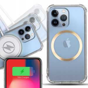 Etui Antishock + MAGSAFE Złoty do IPHONE 13 PRO