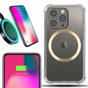 Etui Antishock + MAGSAFE Złoty do IPHONE 14 PRO