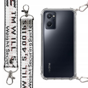 Etui Antishock + Mocna Smycz Biała do REALME 9i