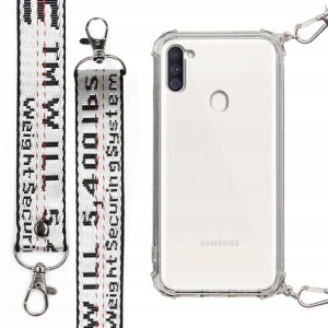 Etui Antishock + Mocna Smycz Biała do SAMSUNG A11
