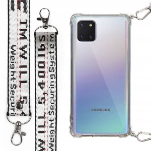 Etui Antishock + Mocna Smycz Biała do SAMSUNG A81