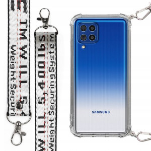Etui Antishock + Mocna Smycz Biała do SAMSUNG F62