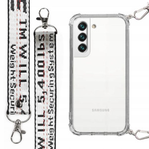 Etui Antishock + Mocna Smycz Biała do SAMSUNG S22