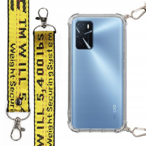 Etui Antishock + Mocna Smycz Żółta do OPPO A54s