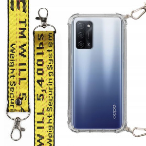 Etui Antishock + Mocna Smycz Żółta do OPPO A55 5G