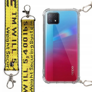 Etui Antishock + Mocna Smycz Żółta do OPPO A72 5G
