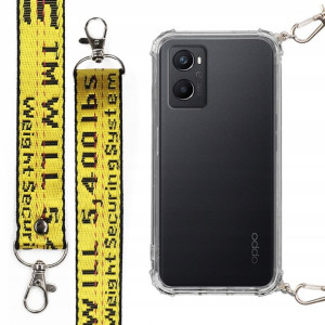 Etui Antishock + Mocna Smycz Żółta do OPPO A96 4G