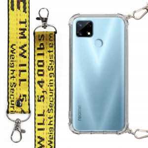 Etui Antishock + Mocna Smycz Żółta do REALME C12