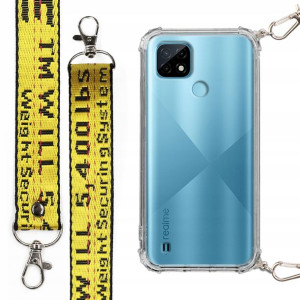 Etui Antishock + Mocna Smycz Żółta do REALME C21