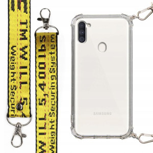 Etui Antishock + Mocna Smycz Żółta do SAMSUNG A11