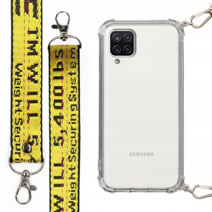 Etui Antishock + Mocna Smycz Żółta do SAMSUNG A12