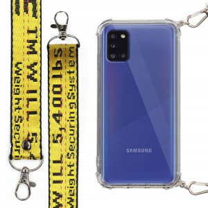 Etui Antishock + Mocna Smycz Żółta do SAMSUNG A31