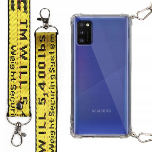 Etui Antishock + Mocna Smycz Żółta do SAMSUNG A41