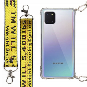 Etui Antishock + Mocna Smycz Żółta do SAMSUNG A81