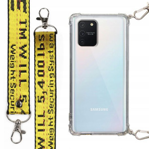 Etui Antishock + Mocna Smycz Żółta do SAMSUNG A91