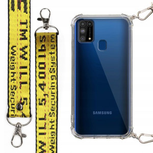 Etui Antishock + Mocna Smycz Żółta do SAMSUNG M31