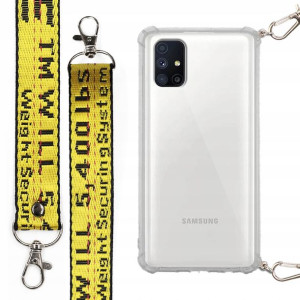 Etui Antishock + Mocna Smycz Żółta do SAMSUNG M51