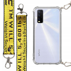Etui Antishock + Mocna Smycz Żółta do VIVO Y20S