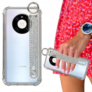 Etui ANTISHOCK + Pasek Cyrkonie do HUAWEI MATE 40