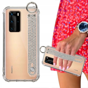 Etui ANTISHOCK + Pasek Cyrkonie do HUAWEI P40 PRO