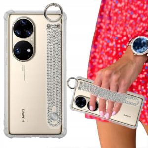 Etui ANTISHOCK + Pasek Cyrkonie do HUAWEI P50 PRO