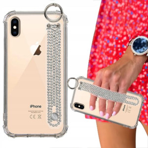 Etui ANTISHOCK + Pasek Cyrkonie do IPHONE XS MAX