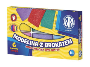 Modelina 6 z brokatem ASTRA