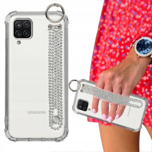 Etui ANTISHOCK + Pasek Cyrkonie do SAMSUNG A12 5G