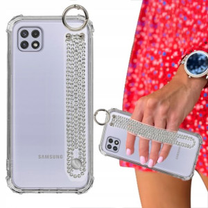 Etui ANTISHOCK + Pasek Cyrkonie do SAMSUNG A22 5G