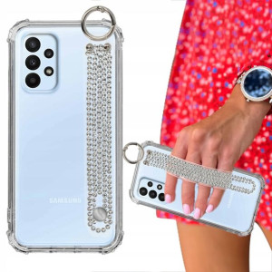 Etui ANTISHOCK + Pasek Cyrkonie do SAMSUNG A23 5G