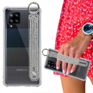 Etui ANTISHOCK + Pasek Cyrkonie do SAMSUNG A42 5G