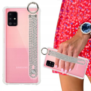 Etui ANTISHOCK + Pasek Cyrkonie do SAMSUNG A51 5G