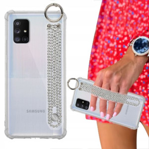 Etui ANTISHOCK + Pasek Cyrkonie do SAMSUNG A71 5G