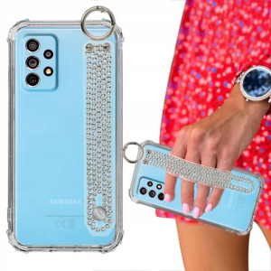 Etui ANTISHOCK + Pasek Cyrkonie do SAMSUNG A73 5G
