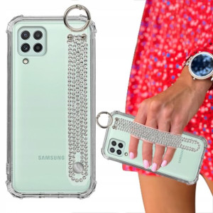 Etui ANTISHOCK + Pasek Cyrkonie do SAMSUNG M32 4G