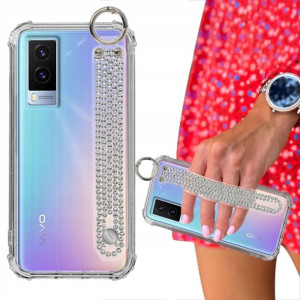 Etui ANTISHOCK + Pasek Cyrkonie do VIVO V21E 4G